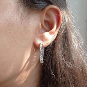 Pendientes de Aro con Moissanita, Plata de Ley, Opciones en Oro, Regalo de Aniversario de Bodas, Pendientes Personalizados, Joyería Fina - Product Image 3