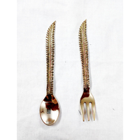 Mini couverts couverts ensemble de 2 avec perles Design cuillère à café et fourchette à fruits miroir polonais meilleure qualité à prix raisonnable