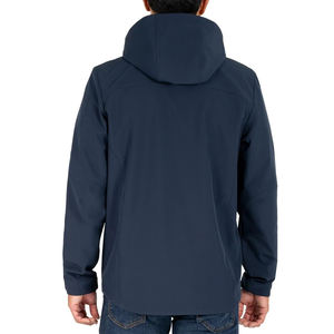 เสื้อแจ็คเก็ตซอฟต์เชลล์ผู้ชายแบบกำหนดเอง OEM ราคาถูก สำหรับฤดูหนาว ผ้าโพลีเอสเตอร์ 95% สแปนเด็กซ์ 5% กันลม ปักลายได้ - Product Image 2