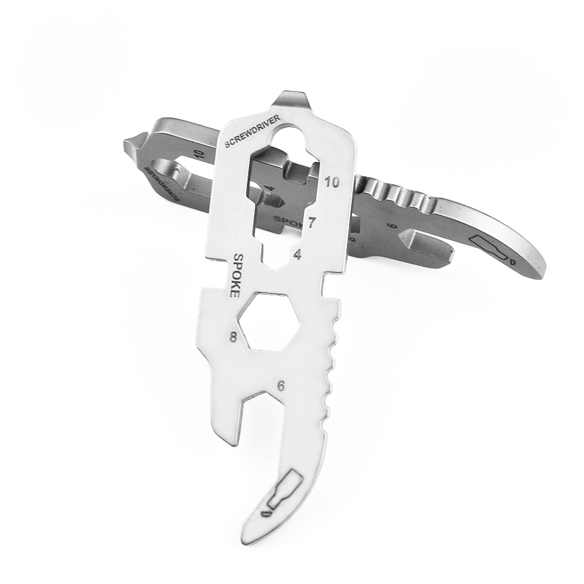 Stainless Steel 10 in EDC Gadget Versatile Keychain Tool