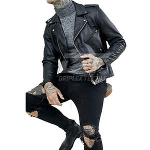 Chaqueta de cuero de alta calidad para hombre, chaqueta de cuero con logotipo personalizado para hombre, ropa de moda, chaqueta de invierno, chaqueta de cuero para hombre - Product Image 4