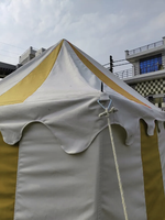 Tente carrée médiévale haut de gamme 4x4 mètres, une chambre, en toile de coton durable, quatre saisons, pour reconstitution historique, foire, camping, imperméable 425