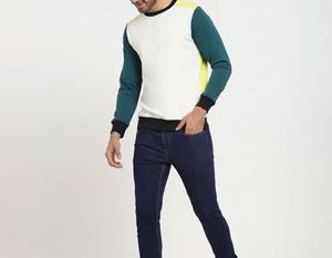 Sweat-shirt pour homme en tricot d'hiver à col rond sans doublure, imprimé numérique surdimensionné, 100% coton molletonné, personnalisé - Product Image 5