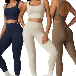 Custom High Quality Piece Fitness Clothing Sportswear Gym <b>Leggings</b> Activewear Sports Shorts Bra <b>Women</b> Workout Yoga Wear Sets - Product Image 1