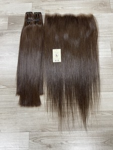 Produits chauds Super mince cuticule alignée brut cambodgien naturel droit cheveux brésiliens suisse HD fermeture à lacet 55% + rapport de cheveux - Product Image 4