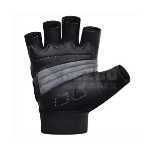 Gants en cuir à demi-doigts personnalisables au prix de gros Équipement de fitness pour la salle de sport et les sports Gants de gymnastique - Product Image 2