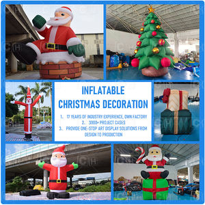 Mascota Inflable de Santa Claus para Fiestas, Publicidad Inflable Sorpresa, Exhibición Navideña para Centros Comerciales - Product Image 5