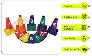 2024 nueva llegada conos de agilidad Venta caliente gorras numeradas marcadores de cono de entrenamiento de poliéster diferentes colores Sahni deportes duraderos - Product Image 2