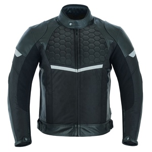Chaqueta de cuero para motocicleta para hombre, reflectante, impermeable, estilo motorista, con certificado CE, nueva - Product Image 1