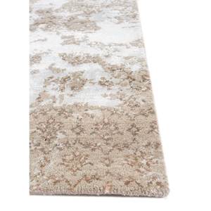 Alfombra Kavi Ivory de Lana y Seda de Bambú Anudada a Mano, Modelo Hidden Esk-462 con Patrón Abstracto, 10 mm de Grosor, Forma Rectangular para Dormitorio - Product Image 4