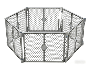 Parc de jeu pliable pour chien personnalisable, intérieur/extérieur. Fabriqué aux États-Unis. Parc de jeu <span class=keywords><strong>autoportant</strong></span> pour chiots à 6 panneaux, barrière pour chien de 26 po de hauteur - Product Image 1