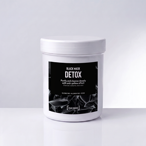 MASCARILLA DETOX - Mascarilla Purificante Vegana con Carbón y Ácido Hialurónico, Aceite de Argán Italiano, Protección del Color, Cuidado para Piel Seca, Hecho en Italia - Product Image 1