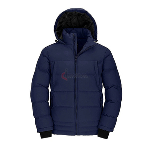 Custom Logo <b>Canvas</b> Stand Collar Puffer <b>Jacket</b> <b>Mens</b> 2026 High Quality Winter - Product Image 4
