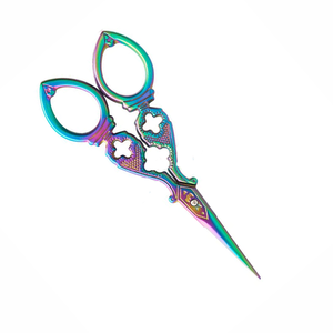 Mini ciseaux professionnels revêtus de couleur titane ciseaux de broderie de couture polyvalents fantaisie avec poignée en acier tranchant de qualité bricolage - Product Image 2
