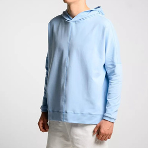 À la mode à capuche 100% coton doux poche avant à capuche pour hommes élégant confortable mi-poids vêtements à capuche avec Logo personnalisé - Product Image 3