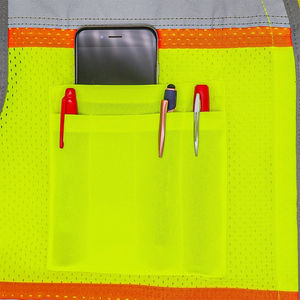 Chaleco de Seguridad Reflectante sin Mangas de Poliéster con Luces LED ANSI Clase 1, Impermeable, con Bolsillos, para Correr, Venta al por Mayor - Product Image 3