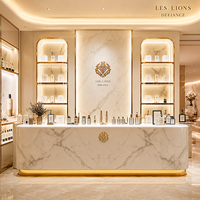 Espositore a LED per Bar, Arredamento per Saloni, Espositore per Profumi da Esterno, Vetrina per Ristoranti, Arredamento Personalizzato per Saloni di Bellezza