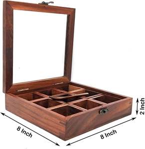 Wooden Multipurpose Utility Table Top <b>Spice</b> <b>Box</b> Masala Dabba Containers Jars Cum Kitchen & Dry Fruit <b>Box</b> with Free Wooden Spoon - Product Image 4