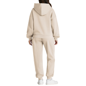 Survêtement d'hiver à capuche pour femmes, uni, pour activités de plein air - décontracté, 100% coton, chaud et respirant - Product Image 2