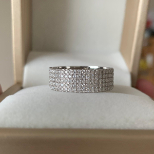 แหวนผู้ชาย VVS Lab เติบโตอินเทรนด์ฮิปฮอปน้ำแข็งออก10K 14K 18K ทองเต็มเพชรแหวนกลมเครื่องประดับหรูหราออกแบบได้ตามต้องการ - Product Image 4