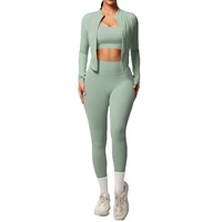 Conjunto de Yoga Deportivo sin Costuras para Mujer, Otoño, Cómodo, Suave, Transpirable, Leggings y Sujetador Deportivo, Ropa Deportiva Activa de Alta Calidad