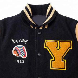 Vestes universitaires Hommes Femmes Patchs brodés personnalisés Bomber sans col Écologique Confortable Chaud Casual Streetwear Vêtements d'extérieur 2025 - Product Image 6