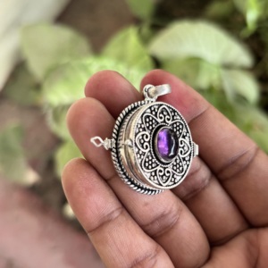 Dijes de Amatista Clásicos Plateados a la Moda al por Mayor, Joyería de Amatista Púrpura Confiable con Engaste de Latón - Product Image 5