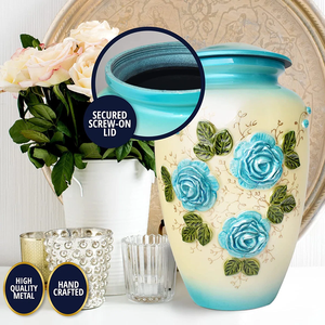 Urna Funeraria de Metal para Adultos, Estilo Clásico, Ecológica, Hecha a Mano, Capacidad de 1-2L, Recuerdo Funerario, Ossario Conmemorativo - Product Image 4