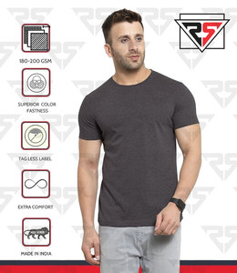 Men Oversized Solid Cotton T-Shirt Multi Colors OEM Customized Logo <b>Tshirts</b> For Men Sublimation or embroidery - Product Image 6
