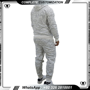 Vêtements de sport lourds personnalisés, sweats à capuche et pantalons de jogging avec logo brodé sur patch - Product Image 2
