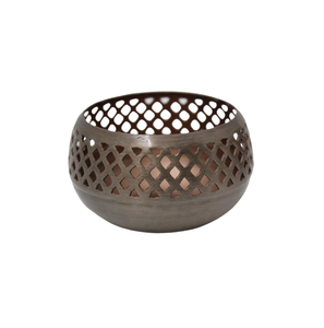 Bougeoir rond en laiton anti-placage pour éclairage décoratif de Noël, fait à la main - Product Image 5