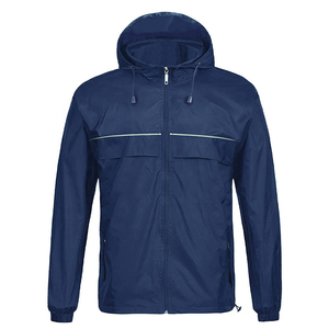 Chaqueta Impermeable con Capucha y Cuello Alto para Hombre, Estilo Moderno, Talla Grande, de Alta Calidad, Personalizable al por Mayor - Product Image 1