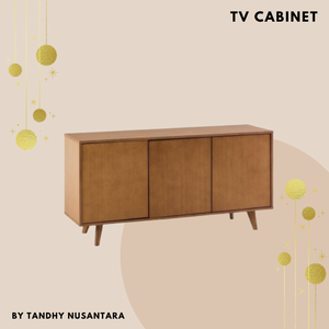 Soporte de TV de gabinete de madera de estilo europeo al por mayor con tres cajones y patas de madera maciza de dos puertas para sala de estar - Product Image 6