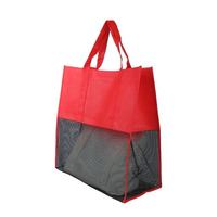 Sac en filet en polyester écologique, recyclable, portable, lavable, pour l'été, avec taille et compartiments personnalisables, pour usage cosmétique