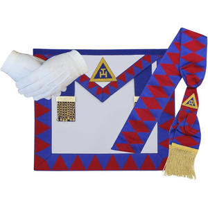 Wholesale Freemason Masonic Royal Arch Accessories Custom Logo | Red Handmade Embroidered Jewel Pendant Sashes Gloves OEM - Product Image 1