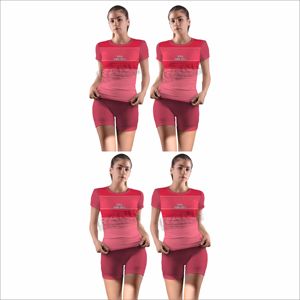 Ensemble t-shirt et short pour femmes, tenue décontractée tendance pour l'été, t-shirt et short légers pour femmes - Product Image 4