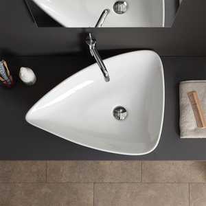 Lavabo en céramique de forme goutte d'eau au design moderne - Product Image 6