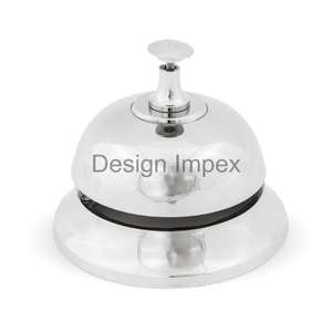 Cloche de table en laiton de style classique, accessoires de bureau scolaire, cloches décoratives avec base en bois, cadeau en métal et artisanat - Product Image 5