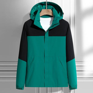 À la mode coupe-vent imperméable décontracté randonnée respirant hommes vestes manteau à capuche personnalisé pleine fermeture éclair veste coupe-vent pour homme - Product Image 3