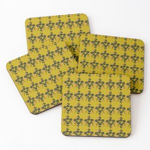Posavasos para servir té impresos de madera de estilo clásico, Juego de 4 piezas, superventas, venta al por mayor, posavasos al mejor precio, utensilios de cocina - Product Image 6