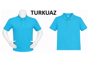 Men's <b>Turquoise</b> Short Sleeve Polo <b>Shirt</b> Cotton Oxford Fabric Casual Style Regular Fit Solid Color Breathable Woven Design - Product Image 2