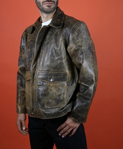 Veste en cuir véritable pour homme de conception haut de gamme, doublure 100% de haute qualité, matelassée, manches longues, prix raisonnable, design personnalisé - Product Image 2