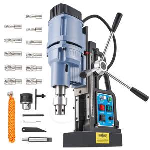 Taladro Magnético Industrial de 1550W con 11 Brocas de 2 Pulgadas de Diámetro, Fuerza Magnética de 3125 Lbf/13900N, Potencia de 650 RPM - Product Image 2