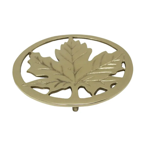 Unique Decorative Tabletop Aluminum <b>Trivet</b> EPL Gold Color New Style Coaster Stand Handmade Customized Bulk Heat Resistant - Product Image 1