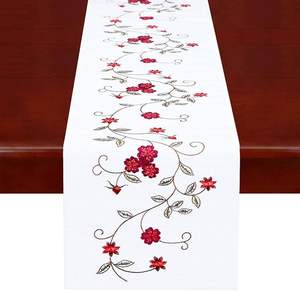 Caminos de Mesa Rústicos Bordados con Motivos Florales, Estilo Dobby, 100% Algodón, Doble Grosor, Técnica de Tejido, para Primavera y Verano, Venta al Por Mayor - Product Image 2
