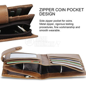 Hot Sales OEM Service Low MOQ Men Leather <b>Wallet</b> RFID Protection Short Length High Quality Lightweight Eco-Friendly - Product Image 5