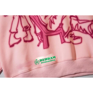 Nouveauté : Sweat-shirts à capuche unisexes 100 % coton avec fermeture éclair, quantité en gros, impression personnalisée en relief, 400 GSM, molleton fantaisie, French Terry - Product Image 3