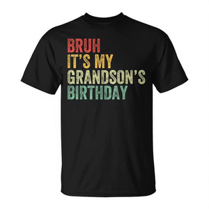 T-shirt pour adultes à manches courtes et col rond en coton, pour célébration d'anniversaire du grand-père et du petit-fils, cadeau pour événement familial - Product Image 2