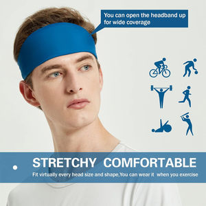 Sports Headband Running Fitness <b>Sweatband</b> Elastic Cycling Yoga Gym Headscarf Bicycle Tennis Gym Headbands - Product Image 4