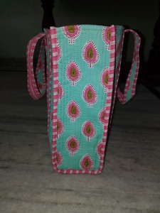 Blue Luxury Premium Women's <b>Tote</b> <b>Bag</b> Classic Style Zipper Closure Made India Indian Manufacturer Exporter <b>for</b> <b>Summer</b> - Product Image 5